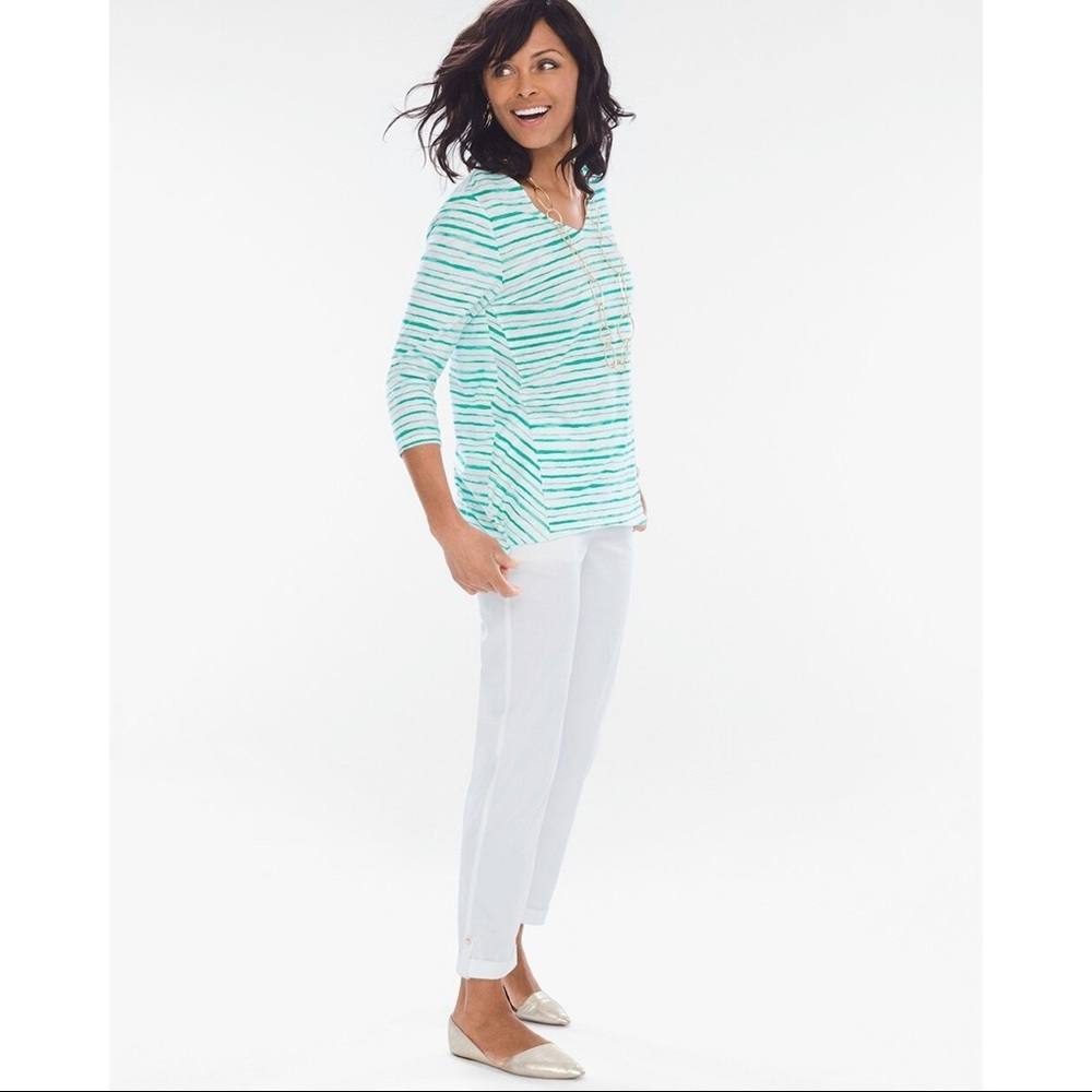 Chico’s Locked Striped Tee